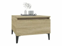 Sale Mesa auxiliar madera contrachapada roble Sonoma 50x46x35 cm Mesa Auxiliar