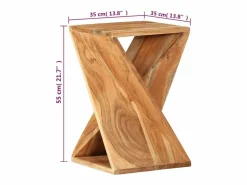 Clearance Mesa auxiliar madera maciza de acacia 35x35x55 cm Mesa Auxiliar