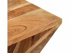 Clearance Mesa auxiliar madera maciza de acacia 35x35x55 cm Mesa Auxiliar