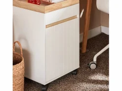 Sale Sobuy Mesa Auxiliar Mesa de Centro con 1 Puerta ASK03-W ES Blanco
