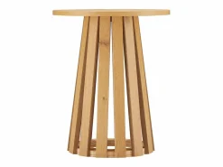 Outlet Happy Garden Mesa auxiliar redonda estilo escandinavo de madera LIV Marru00f3n