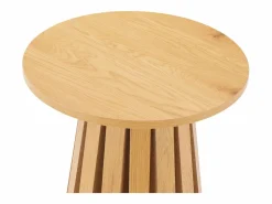 Outlet Happy Garden Mesa auxiliar redonda estilo escandinavo de madera LIV Marru00f3n