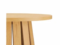 Outlet Happy Garden Mesa auxiliar redonda estilo escandinavo de madera LIV Marru00f3n