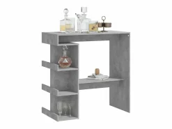 Online Clicnbuy Mesa bar almacenaje contrachapada hormigón 100x50x101,5 cm Gris