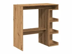 Outlet Mesa bar con estante almacenaje roble artisan 100x50x101,5 cm Mueble Bar