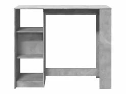 New Mesa bar con estante madera hormigón 124x46x103,5 cm Mesa Alta