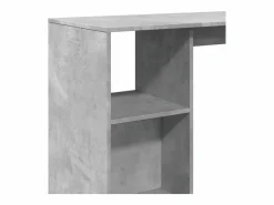 New Mesa bar con estante madera hormigón 124x46x103,5 cm Mesa Alta
