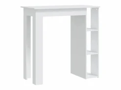 Clearance Mesa bar con estante madera contrachapada 102x50x103,5cm ES428296 Blanco