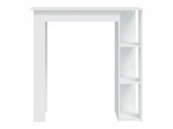 Clearance Mesa bar con estante madera contrachapada 102x50x103,5cm ES428296 Blanco