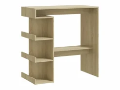 Online Mesa bar estante almacenaje contrachapada roble 100x50x101,5 cm ES626390 Marru00f3n
