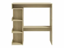 Online Mesa bar estante almacenaje contrachapada roble 100x50x101,5 cm ES626390 Marru00f3n