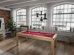Hot Mesa billar y ping-pong BALTHAZAR - 213x112x81.5 cm-rojo Billar