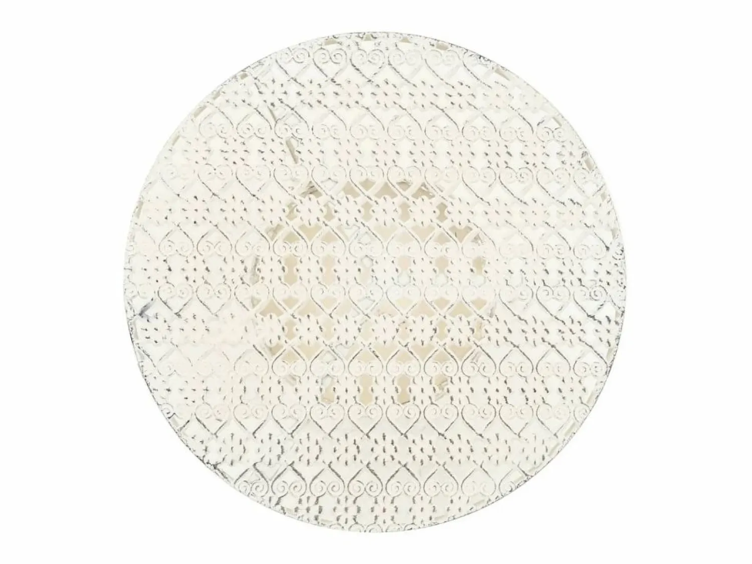 Clicnbuy Mesa bistró estilo vintage metal redonda 40x70 cm blanca Blanco