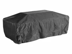 Vente-unique Mesa brasero antracita de gas rectangular y hoguera rectangular en MGO - SEROZA