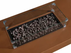 Online Mesa brasero de a gas rectangular y hoguera rectangular en MGO - SEROZA Brasero