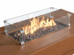 Online Mesa brasero de a gas rectangular y hoguera rectangular en MGO - SEROZA Brasero