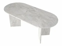 Vente-unique Mesa comedor 8 personas - Efecto mármol - TOPANIA