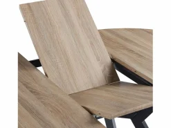 Mesa Comedor Alfa Extensible 120/160cm Melamina Roble/, Patas Metal Mesa Extensible|Mesa De Comedor