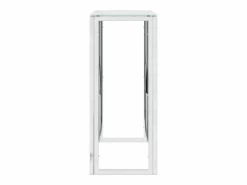 Clearance Mesa consola acero inoxidable y vidrio 70x30x70 cm Consola