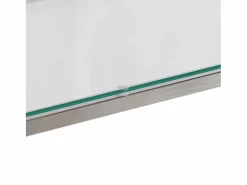 Sale Clicnbuy Mesa consola acero inoxidable y vidrio templado Plateado