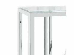 Hot Mesa consola acero inoxidable y vidrio 110x30x70 cm Consola