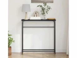 Best Clicnbuy Mesa Consola con estante Roble 75 x 19.5 x 75 cm Negro