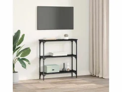 Clearance Mesa Consola con estante Roble 75 x 22.5 x 75 cm Consola