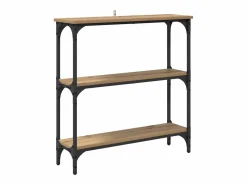Outlet Mesa Consola con estante Roble artisan 75 x 22.5 x 75 cm Consola