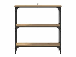 Outlet Mesa Consola con estante Roble artisan 75 x 22.5 x 75 cm Consola