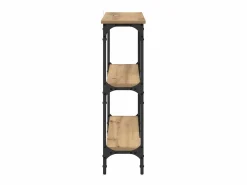 Outlet Mesa Consola con estante Roble artisan 75 x 22.5 x 75 cm Consola