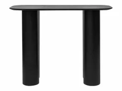 Miliboo Mesa consola de diseño de madera negra 100 cm FOLEEN