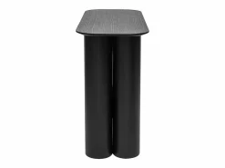 Miliboo Mesa consola de diseño de madera negra 100 cm FOLEEN