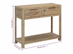 Online Mesa consola de madera maciza de acacia 82x33x73 cm Consola