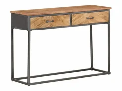 Mesa consola de madera maciza de acacia 110x35x75 cm Consola
