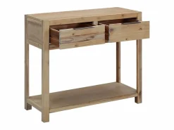 vidaxl Mesa consola de madera maciza de acacia 82x33x73 cm