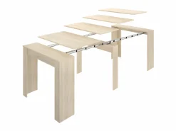 Discount Mesa consola extensible para 10 personas - 4 extensiones - Natural claro - ONEGA Mesa Extensible|Mesa De Comedor