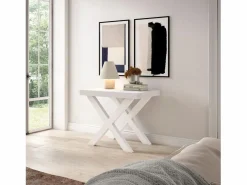 Skraut Home Mesa Consola extensible, 140x90x73cm, Para 6 comensales, Patas madera maciza,