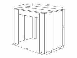 Sale Skraut Home Mesa Consola extensible, 140x90x77cm, Para 6 comensales, Comedor y cocina, Negro