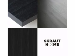 Sale Skraut Home Mesa Consola extensible, 140x90x77cm, Para 6 comensales, Comedor y cocina, Negro