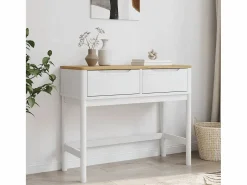 Clicnbuy Mesa consola FLORO madera maciza de pino 89,5x36,5x73 cm