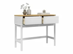 Clicnbuy Mesa consola FLORO madera maciza de pino 89,5x36,5x73 cm