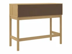 Clearance Mesa consola FLORO madera maciza de pino marrón 89,5x36,5x73 cm Consola