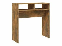 Clicnbuy Mesa consola madera contrachapada roble ahumado 78x30x80 cm