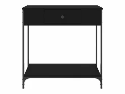 Online vidaxl Mesa consola madera de ingeniería 75x34,5x75 cm Negro