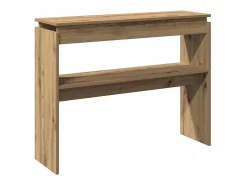 Clicnbuy Mesa consola madera de ingeniería roble artesanal 102x30x80 cm