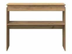 Clicnbuy Mesa consola madera de ingeniería roble artesanal 102x30x80 cm