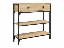 Hot Clicnbuy Mesa consola madera de ingeniería roble Sonoma 72,5x25x75 cm Marru00f3n