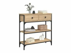 Hot Clicnbuy Mesa consola madera de ingeniería roble Sonoma 72,5x25x75 cm Marru00f3n