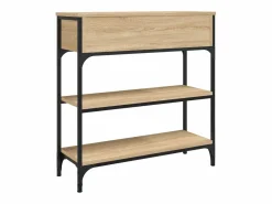 Hot Clicnbuy Mesa consola madera de ingeniería roble Sonoma 72,5x25x75 cm Marru00f3n