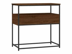 vidaxl Mesa consola madera de ingeniería marrón roble 75x40x75 cm